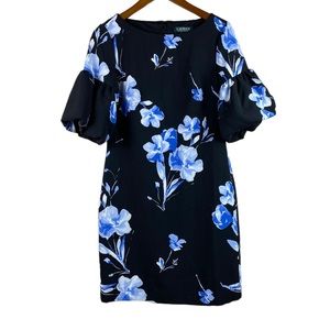 Lauren Ralph Lauren Floral Sheath Dress Balloon Sleeves